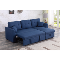 Tatum Convertible Sleeper Sectional Sofa with Storage Chaise – Full-Size Pull-Out Bed, Reversible Layout & High-Resiliency Foam