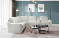 Devine Power Reclining Sectional Sofa – Built-In USB, Wireless Charging, Storage & Cup Holders, Plush Polyester Upholstery