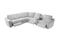 Devine Power Reclining Sectional Sofa – Built-In USB, Wireless Charging, Storage & Cup Holders, Plush Polyester Upholstery