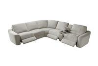Devine Power Reclining Sectional Sofa – Built-In USB, Wireless Charging, Storage & Cup Holders, Plush Polyester Upholstery
