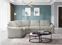 Devine Contemporary Power Recliner Sectional with Built-In Storage, Wireless Charger, USB Ports & Drink Holders – Soft Durable Fabric Couch