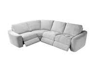 Devine Contemporary Power Recliner Sectional with Built-In Storage, Wireless Charger, USB Ports & Drink Holders – Soft Durable Fabric Couch