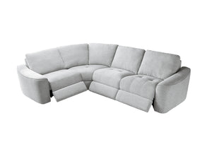 Devine Contemporary Power Recliner Sectional with Built-In Storage, Wireless Charger, USB Ports & Drink Holders – Soft Durable Fabric Couch