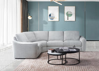 Devine Power Reclining Sectional Sofa with Storage Console, Cup Holders, USB Ports & Wireless Charging – Soft Polyester Upholstery