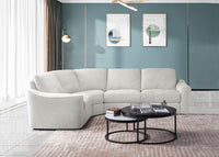 Devine Power Reclining Sectional Sofa with Storage Console, Cup Holders, USB Ports & Wireless Charging – Soft Polyester Upholstery