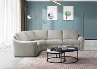 Devine Power Reclining Sectional Sofa with Storage Console, Cup Holders, USB Ports & Wireless Charging – Soft Polyester Upholstery