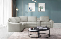 Devine Power Reclining Sectional Sofa with Wireless Charger, USB Ports, Cup Holders & Storage – Modern Plush Upholstered Couch