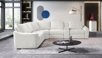 Devine Power Reclining Sectional Sofa – Built-In USB, Wireless Charging, Storage & Cup Holders, Plush Polyester Upholstery