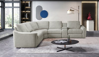 Devine Power Reclining Sectional Sofa – Built-In USB, Wireless Charging, Storage & Cup Holders, Plush Polyester Upholstery