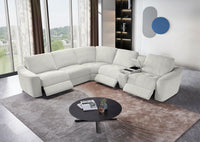 Devine Power Reclining Sectional Sofa – Built-In USB, Wireless Charging, Storage & Cup Holders, Plush Polyester Upholstery