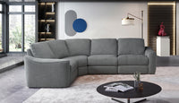 Devine Contemporary Power Recliner Sectional with Built-In Storage, Wireless Charger, USB Ports & Drink Holders – Soft Durable Fabric Couch