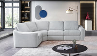 Devine Contemporary Power Recliner Sectional with Built-In Storage, Wireless Charger, USB Ports & Drink Holders – Soft Durable Fabric Couch