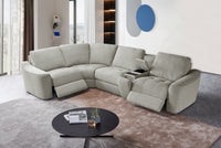 Devine Power Reclining Sectional Sofa with Wireless Charger, USB Ports, Cup Holders & Storage – Modern Plush Upholstered Couch