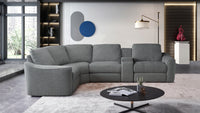 Devine Power Reclining Sectional Sofa with Wireless Charger, USB Ports, Cup Holders & Storage – Modern Plush Upholstered Couch
