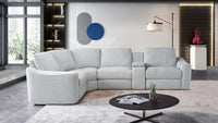 Devine Power Reclining Sectional Sofa with Wireless Charger, USB Ports, Cup Holders & Storage – Modern Plush Upholstered Couch