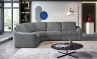 Devine Power Reclining Sectional Sofa with Storage Console, Cup Holders, USB Ports & Wireless Charging – Soft Polyester Upholstery