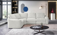 Devine Power Reclining Sectional Sofa with Storage Console, Cup Holders, USB Ports & Wireless Charging – Soft Polyester Upholstery