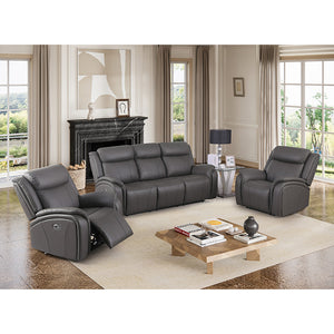 Achouhada Modern Electric Recliner Sofa Set – with Power Recline, Built-In Cup Holders & Plush Upholstery