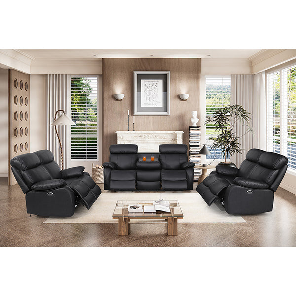 Javez Electric Recliner Sofa – Power Reclining Couch with USB Charging, Built-In Cup Holders & Sleek Modern Design
