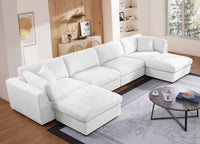 Luis Spacious Modular 4‑Seat Sectional with 2 Ottomans – Polyester Fabric Couch with High‑Density Foam, Wood Frame & Removable Cushion Covers