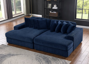 Karen Oversized Modular Sectional Sofa – Corduroy Upholstered Couch with Flexible Configuration & Vintage-Inspired Design