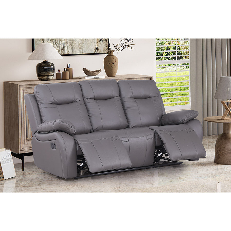 Bhevin Manual Recliner Sofa with Cup Holders – Modern Upholstered Seating with Plush Comfort & Durable Frame for Living Rooms