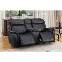 Achouhada Modern Electric Recliner Sofa Set – with Power Recline, Built-In Cup Holders & Plush Upholstery