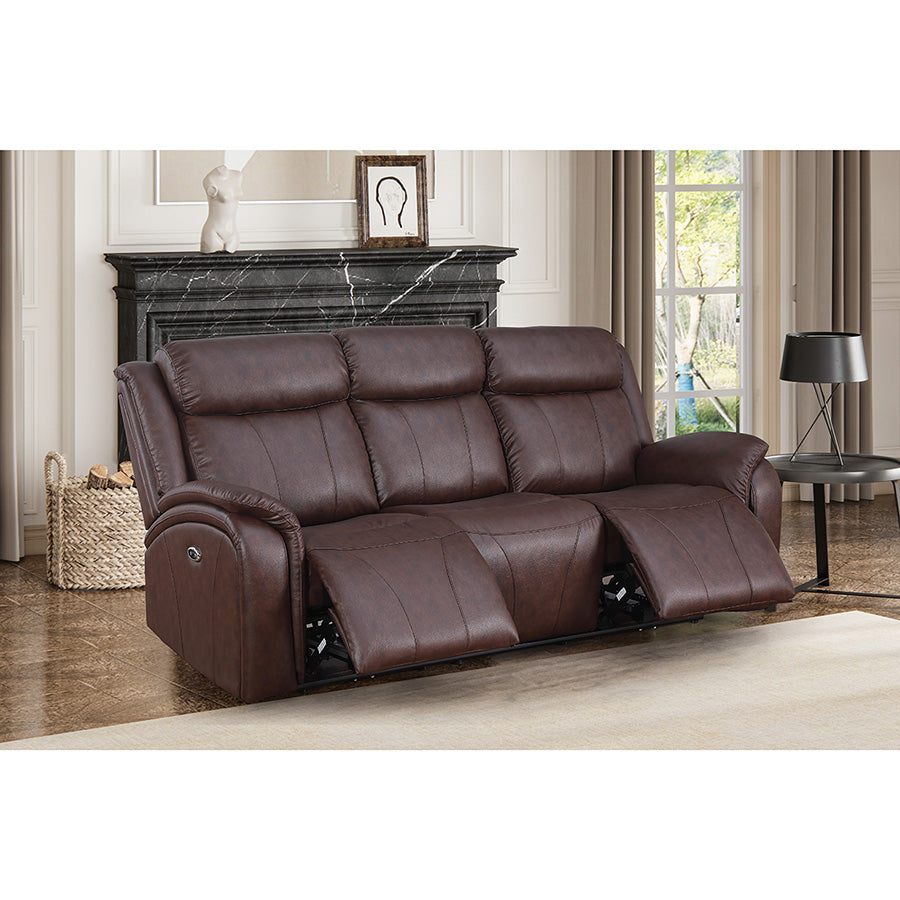 Achouhada Modern Electric Recliner Sofa Set – with Power Recline, Built-In Cup Holders & Plush Upholstery