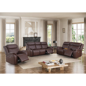 Achouhada Modern Electric Recliner Sofa Set – with Power Recline, Built-In Cup Holders & Plush Upholstery