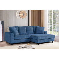 Ramona L Shaped Modern Upholstered Sofa – Textured Fabric Couch with Plush Cushions & Clean-Line Design for Elegant Living Spaces