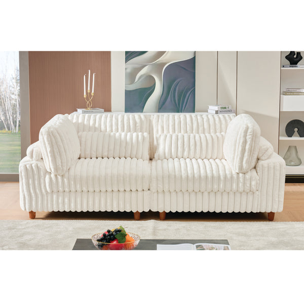 Sally Plush Corduroy Modular Sectional Sofa – Customizable L-Shaped Couch with Washable Cushions & Deep Seating Comfort