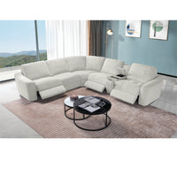 Devine Power Reclining Sectional Sofa – Built-In USB, Wireless Charging, Storage & Cup Holders, Plush Polyester Upholstery