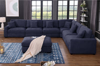 Avery Modern Modular Sectional Sofa Set with Ottoman – L-Shaped Convertible Couch with Solid Wood Legs & Removable Cushions
