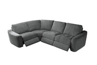 Devine Contemporary Power Recliner Sectional with Built-In Storage, Wireless Charger, USB Ports & Drink Holders – Soft Durable Fabric Couch