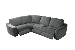 Devine Contemporary Power Recliner Sectional with Built-In Storage, Wireless Charger, USB Ports & Drink Holders – Soft Durable Fabric Couch