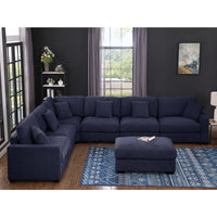 Avery Modern Modular Sectional Sofa Set with Ottoman – L-Shaped Convertible Couch with Solid Wood Legs & Removable Cushions