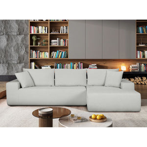 Ramiro L Shaped Modern Sofa – Upholstered Couch with Plush Cushions, Refined Texture & Clean-Line Design for Contemporary Spaces