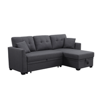 Tatum Convertible Sleeper Sectional Sofa with Storage Chaise – Full-Size Pull-Out Bed, Reversible Layout & High-Resiliency Foam