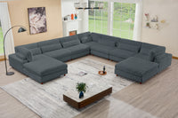 Sally Modern Modular Corduroy Sectional Sofa Set with 2 Ottomans – L‑Shape Convertible Couch, Deep Foam Cushions & Removable Covers