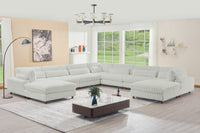 Sally Modern Modular Corduroy Sectional Sofa Set with 2 Ottomans – L‑Shape Convertible Couch, Deep Foam Cushions & Removable Covers