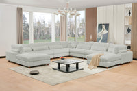 Sally Modern Modular Corduroy Sectional Sofa Set with 2 Ottomans – L‑Shape Convertible Couch, Deep Foam Cushions & Removable Covers