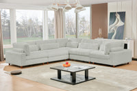 Sally Modern Corduroy Fabric Sectional – Plush Modular Design, Deep Cushions & Easy-Clean Covers