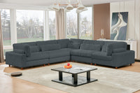 Sally Modern Corduroy Fabric Sectional – Plush Modular Design, Deep Cushions & Easy-Clean Covers