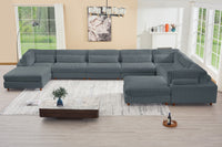 Sally Modern Modular Corduroy Sectional Sofa Set with 2 Ottomans – L‑Shape Convertible Couch, Deep Foam Cushions & Removable Covers