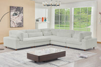 Sally Modern Corduroy Fabric Sectional – Plush Modular Design, Deep Cushions & Easy-Clean Covers