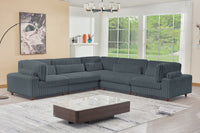 Sally Modern Corduroy Fabric Sectional – Plush Modular Design, Deep Cushions & Easy-Clean Covers
