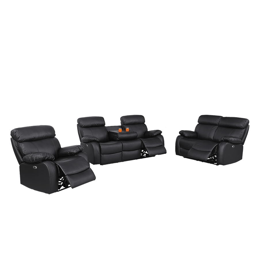 Javez Electric Recliner Sofa – Power Reclining Couch with USB Charging, Built-In Cup Holders & Sleek Modern Design