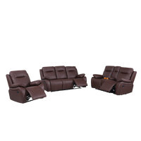 Bhevin Manual Recliner Sofa with Cup Holders – Modern Upholstered Seating with Plush Comfort & Durable Frame for Living Rooms