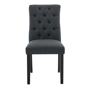 Modern Linen Dining Chairs with Padded Backrest – Upholstered Kitchen & Dining Room Chairs with Wood Legs