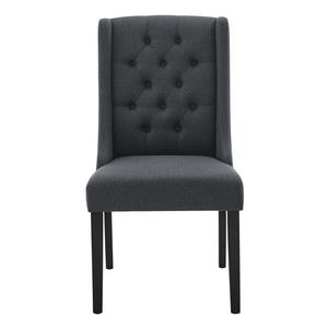 Set of 2 Modern Linen Dining Chairs with Wood Legs & Velvet Cushion – Upholstered, Stain-Resistant, Easy Assembly